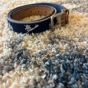 Men's Blue Leather Belt